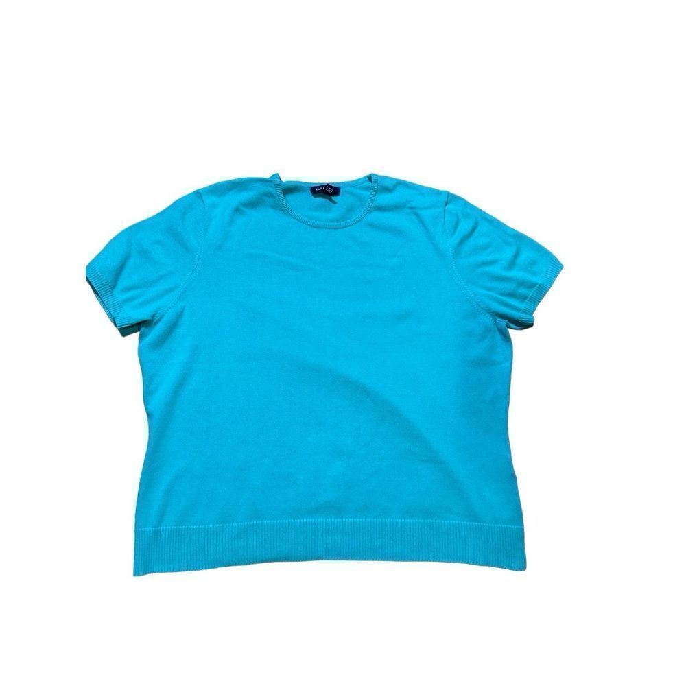 Lands Endâwomens turquoise crew neckâ sweater szâXL